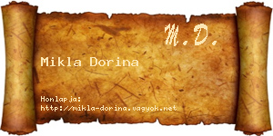 Mikla Dorina névjegykártya